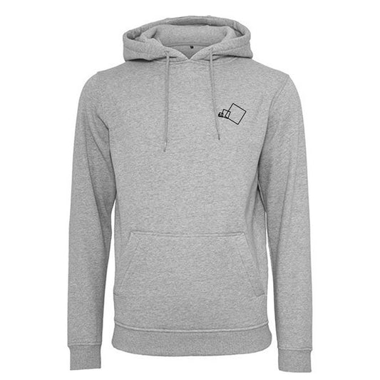 Heavy Hoodie - Grau mit Design "Quadrate"