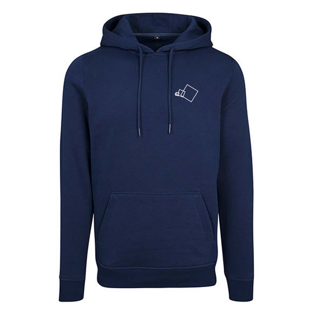 Heavy Hoodie - Navy mit Design "Quadrate"