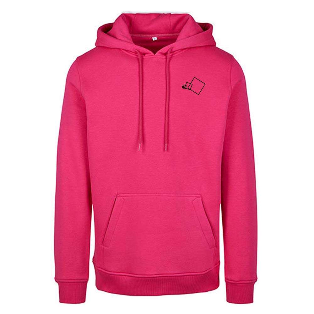 Heavy Hoodie - Pink mit Design "Quadrate"