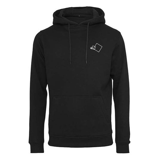 Heavy Hoodie - Schwarz mit Design "Quadrate"