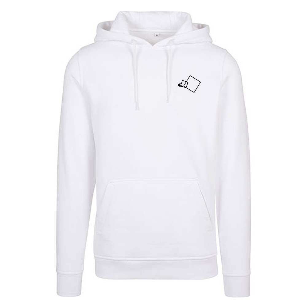 Heavy Hoodie - Weiß mit Design "Quadrate"