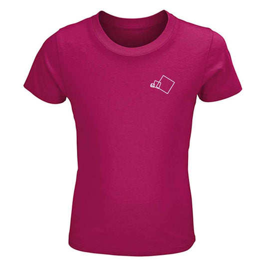 Kids T - Fuchsia mit Design "Quadrate"