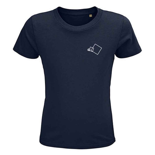 Kids T - Navy mit Design "Quadrate"