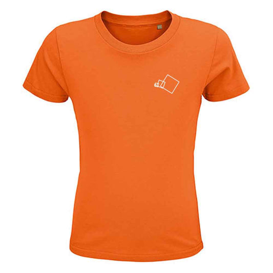 Kids T - Orange mit Design "Quadrate"