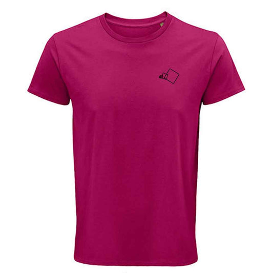 Regular T - Fuchsia mit Design "Quadrate"