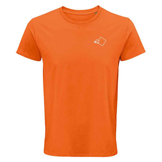 Regular T - Orange mit Design "Quadrate"